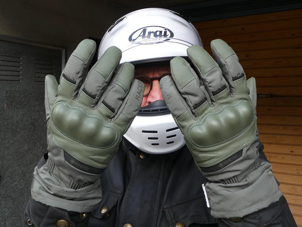 Gants moto Racer homme hiver Gore-tex Command GTX - Kaki