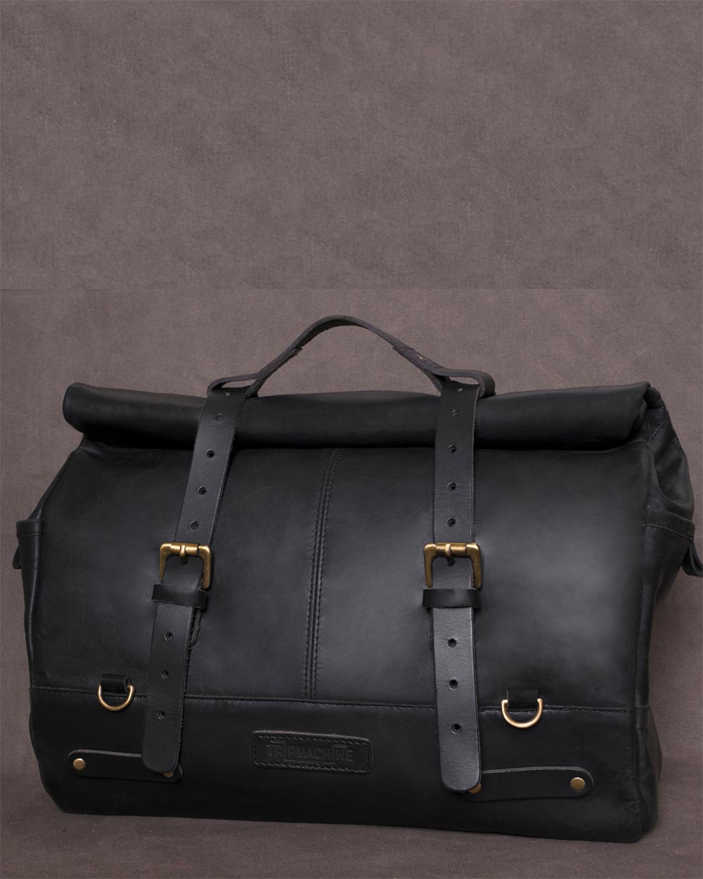 Sacoches Moto Cuir Noir Vintage – Double Côté Pannier – Parrys Leather World – Occasion