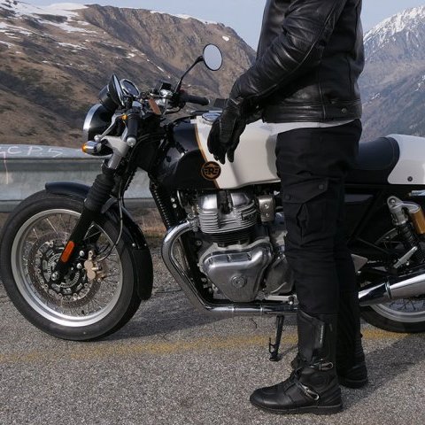 WEGUKRI Pantalon Cargo En Cuir PU Pour Homme - Pantalon De Moto - Pantalon En Cuir élastique - Coupe Droite - Noir, Noir , 38 Cm